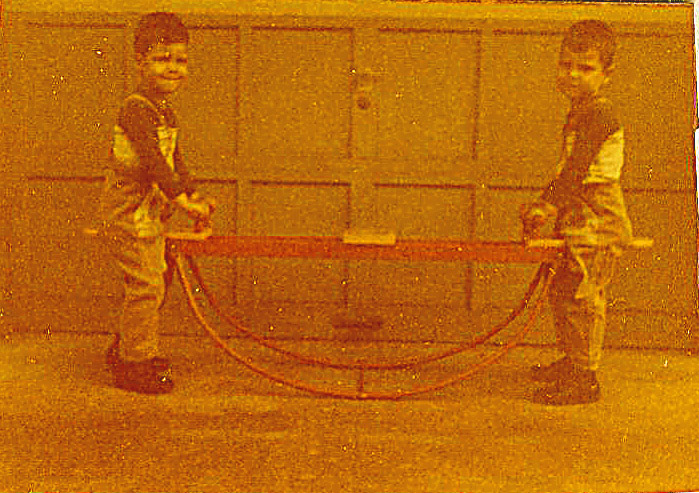 Barron - Twins Bill Don teeter abt 1952.JPG